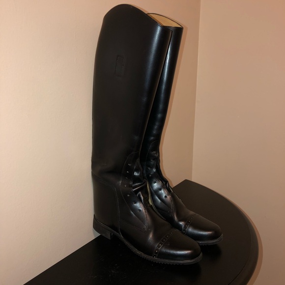 Amazonas Cavalier Equestrian Leather Lace Up Ridding Boot,Size-7R,GUC w/Laces - Picture 3 of 14